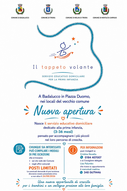 Il Tappeto Volante - servizio educativo domiciliare  per bambini di età compresa tra i 3 e i 36 mesi